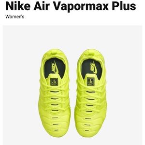 Nike Air womens lime green Vapormax plus.